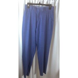 Nautica Boys Regular Fit Blue Plaid Suit Separate Dress Pants Size 18 Classic